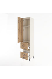 Hyperion Dolap 3 Raflı 3 Çekmeceli Tek Askılı 44x44x221 Aytaşı-Çam