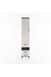 Hyperion Dolap 3 Raflı 3 Çekmeceli Tek Askılı 44x44x221 Antrasit-Aytaşı