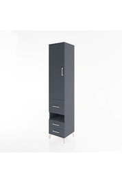 Hyperion Dolap 3 Raflı 3 Çekmeceli Tek Askılı 44x44x221 Antrasit-Antrasit