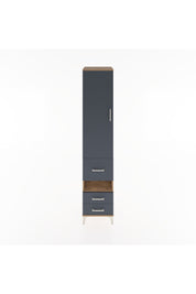 Hyperion Dolap 3 Raflı 3 Çekmeceli Tek Askılı 44x44x221 Çam-Antrasit