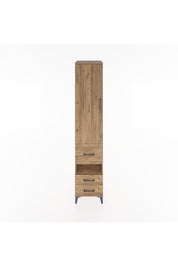 Hyperion Dolap 3 Raflı 3 Çekmeceli Tek Askılı 44x44x221 Çam-Çam