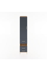 Hyperion Dolap 4 Raflı 3 Çekmeceli Tek Kapaklı 44x44x221