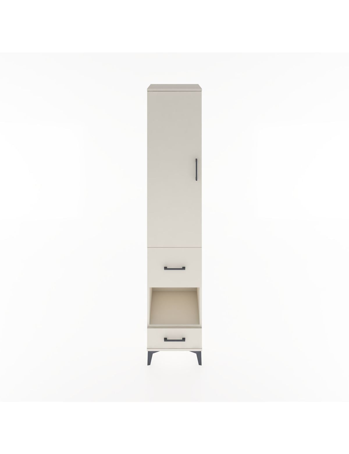 Hyperion Dolap 3 Raflı 2 Çekmeceli Tek Askılı 44x44x221 Aytaşı-Aytaşı