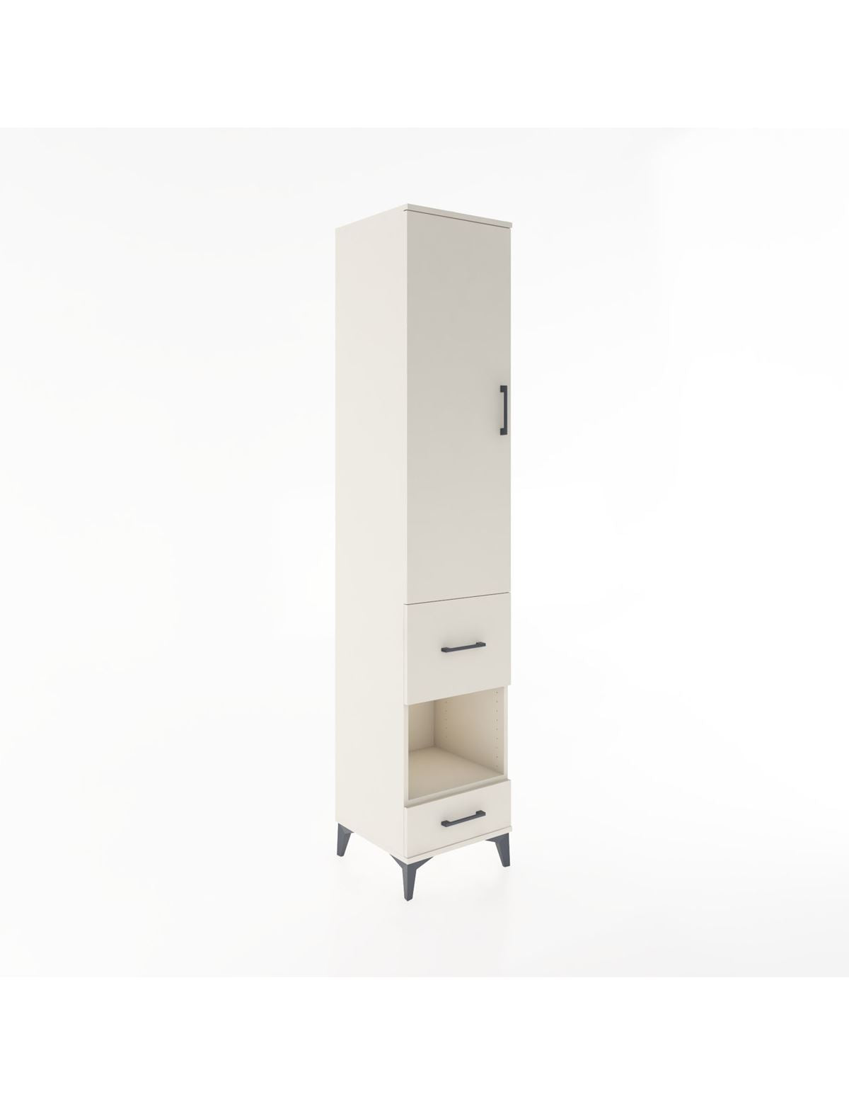 Hyperion Dolap 3 Raflı 2 Çekmeceli Tek Askılı 44x44x221 Aytaşı-Aytaşı