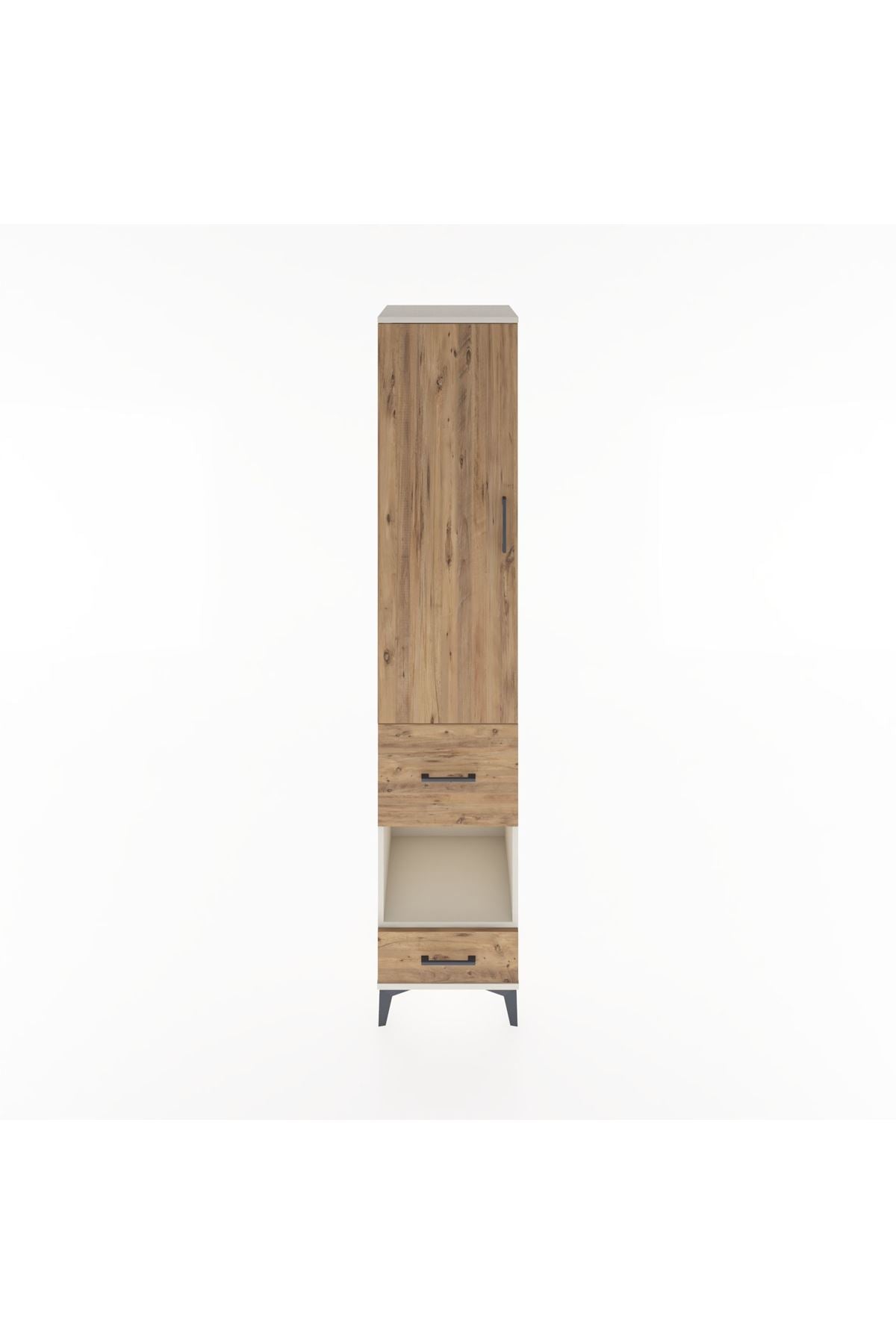 Hyperion Dolap 3 Raflı 2 Çekmeceli Tek Askılı 44x44x221 Aytaşı-Çam