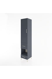 Hyperion Dolap 3 Raflı 2 Çekmeceli Tek Askılı 44x44x221 Antrasit-Antrasit