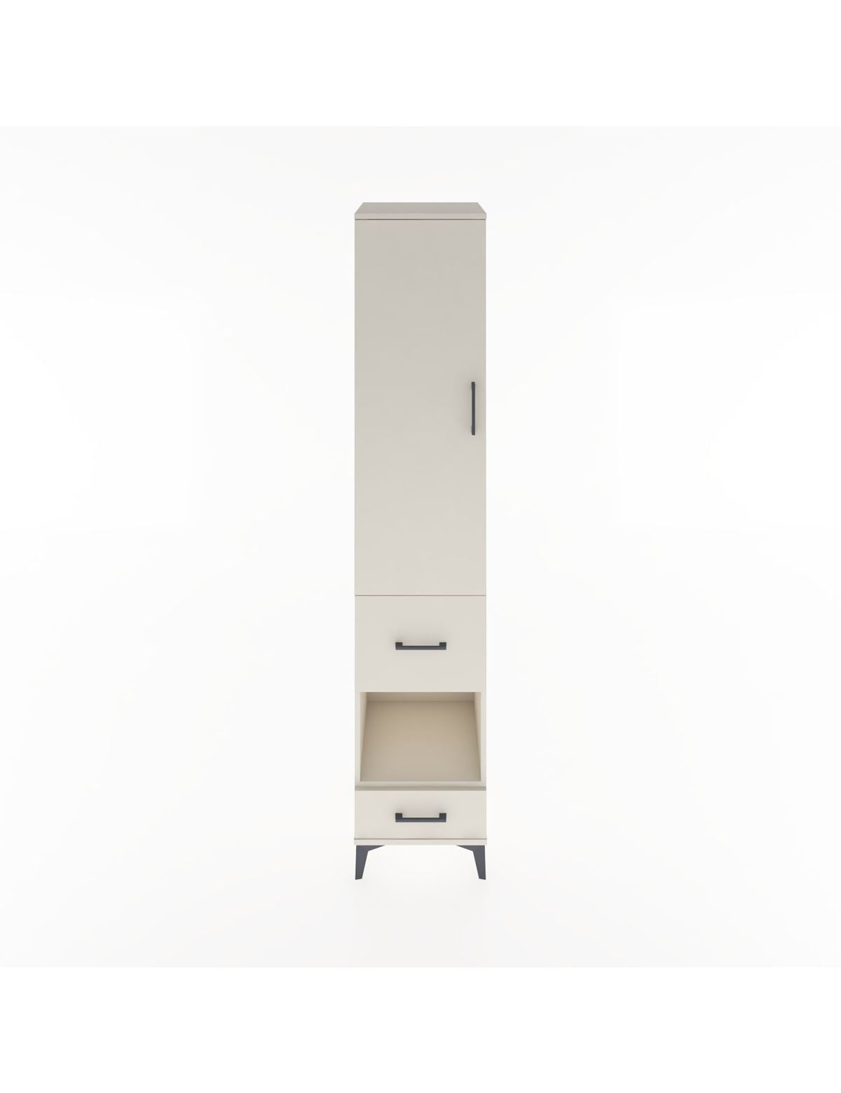 Hyperion Dolap 4 Raflı 2 Çekmeceli Tek Kapaklı 44x44x221 Aytaşı-Aytaşı