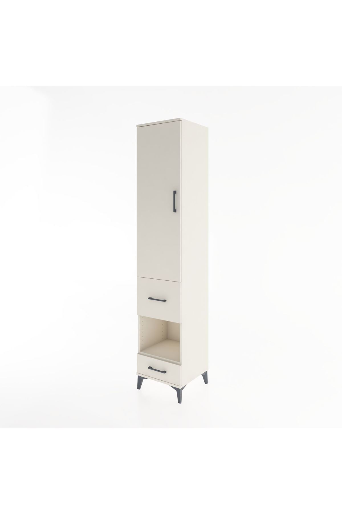 Hyperion Dolap 4 Raflı 2 Çekmeceli Tek Kapaklı 44x44x221 Aytaşı-Aytaşı