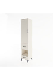 Hyperion Dolap 4 Raflı 2 Çekmeceli Tek Kapaklı 44x44x221 Aytaşı-Aytaşı