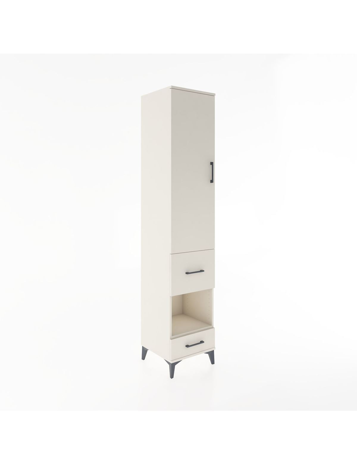 Hyperion Dolap 4 Raflı 2 Çekmeceli Tek Kapaklı 44x44x221 Aytaşı-Aytaşı