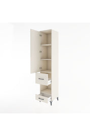 Hyperion Dolap 4 Raflı 2 Çekmeceli Tek Kapaklı 44x44x221 Aytaşı-Aytaşı