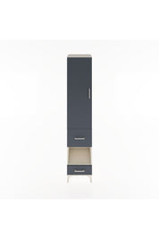 Hyperion Dolap 4 Raflı 2 Çekmeceli Tek Kapaklı 44x44x221 Aytaşı-Antrasit