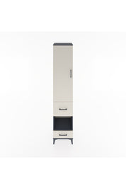 Hyperion Dolap 4 Raflı 2 Çekmeceli Tek Kapaklı 44x44x221 Antrasit-Aytaşı