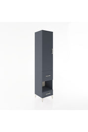 Hyperion Dolap 4 Raflı 2 Çekmeceli Tek Kapaklı 44x44x221 Antrasit-Antrasit