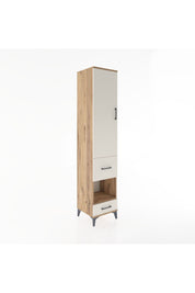 Hyperion Dolap 4 Raflı 2 Çekmeceli Tek Kapaklı 44x44x221 Çam-Aytaşı