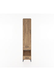 Hyperion Dolap 4 Raflı 2 Çekmeceli Tek Kapaklı 44x44x221 Çam-Çam