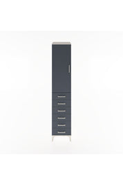 Hyperion Dolap 2 Raflı 6 Çekmeceli Tek Askılı 44x44x221 Aytaşı-Antrasit