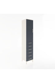 Hyperion Dolap 2 Raflı 6 Çekmeceli Tek Askılı 44x44x221 Aytaşı-Antrasit