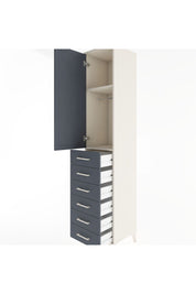 Hyperion Dolap 2 Raflı 6 Çekmeceli Tek Askılı 44x44x221 Aytaşı-Antrasit