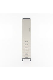 Hyperion Dolap 2 Raflı 6 Çekmeceli Tek Askılı 44x44x221 Antrasit-Aytaşı