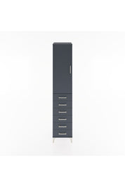 Hyperion Dolap 2 Raflı 6 Çekmeceli Tek Askılı 44x44x221 Antrasit-Antrasit