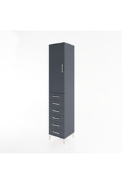 Hyperion Dolap 2 Raflı 6 Çekmeceli Tek Askılı 44x44x221 Antrasit-Antrasit