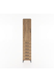 Hyperion Dolap 2 Raflı 6 Çekmeceli Tek Askılı 44x44x221 Çam-Çam