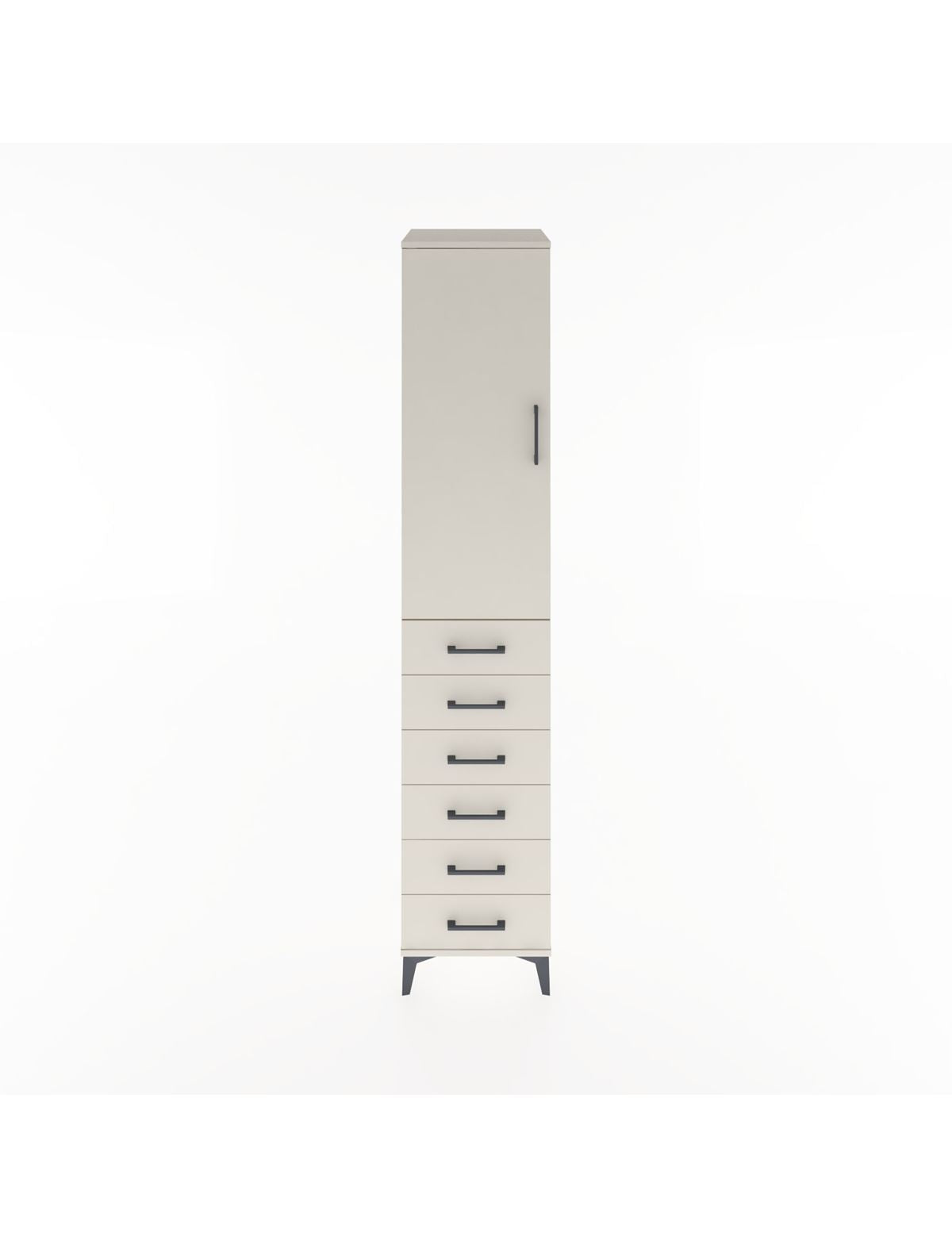 Hyperion Dolap 3 Raflı 6 Çekmeceli Tek Kapaklı 44x44x221 Aytaşı-Aytaşı