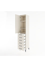 Hyperion Dolap 3 Raflı 6 Çekmeceli Tek Kapaklı 44x44x221 Aytaşı-Aytaşı