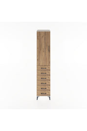 Hyperion Dolap 3 Raflı 6 Çekmeceli Tek Kapaklı 44x44x221 Aytaşı-Çam