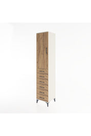 Hyperion Dolap 3 Raflı 6 Çekmeceli Tek Kapaklı 44x44x221 Aytaşı-Çam