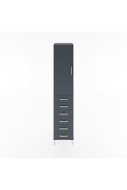 Hyperion Dolap 3 Raflı 6 Çekmeceli Tek Kapaklı 44x44x221 Antrasit-Antrasit