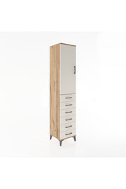 Hyperion Dolap 3 Raflı 6 Çekmeceli Tek Kapaklı 44x44x221 Çam-Aytaşı