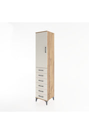 Hyperion Dolap 3 Raflı 6 Çekmeceli Tek Kapaklı 44x44x221 Çam-Aytaşı