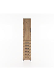 Hyperion Dolap 3 Raflı 6 Çekmeceli Tek Kapaklı 44x44x221 Çam-Çam