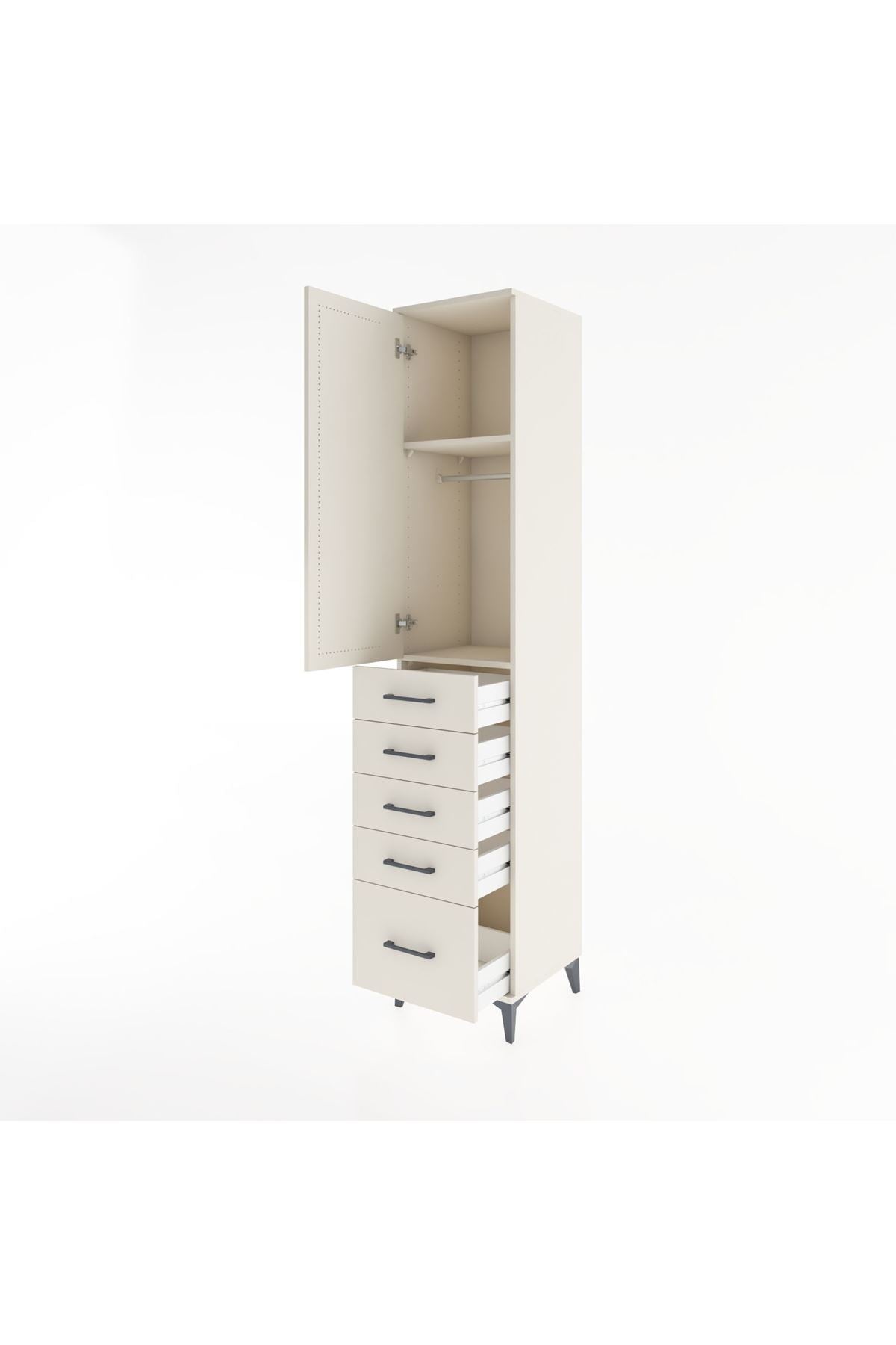 Hyperion Dolap 2 Raflı 5 Çekmeceli Tek Askılı 44x44x221 Aytaşı-Aytaşı