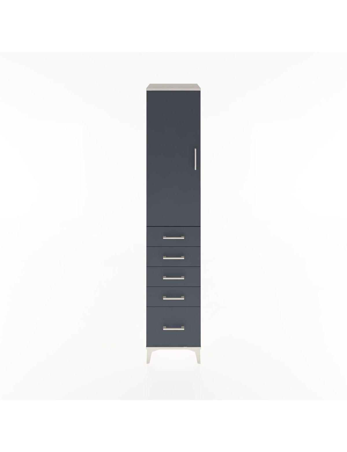 Hyperion Dolap 2 Raflı 5 Çekmeceli Tek Askılı 44x44x221 Aytaşı-Antrasit