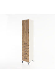 Hyperion Dolap 2 Raflı 5 Çekmeceli Tek Askılı 44x44x221 Aytaşı-Çam