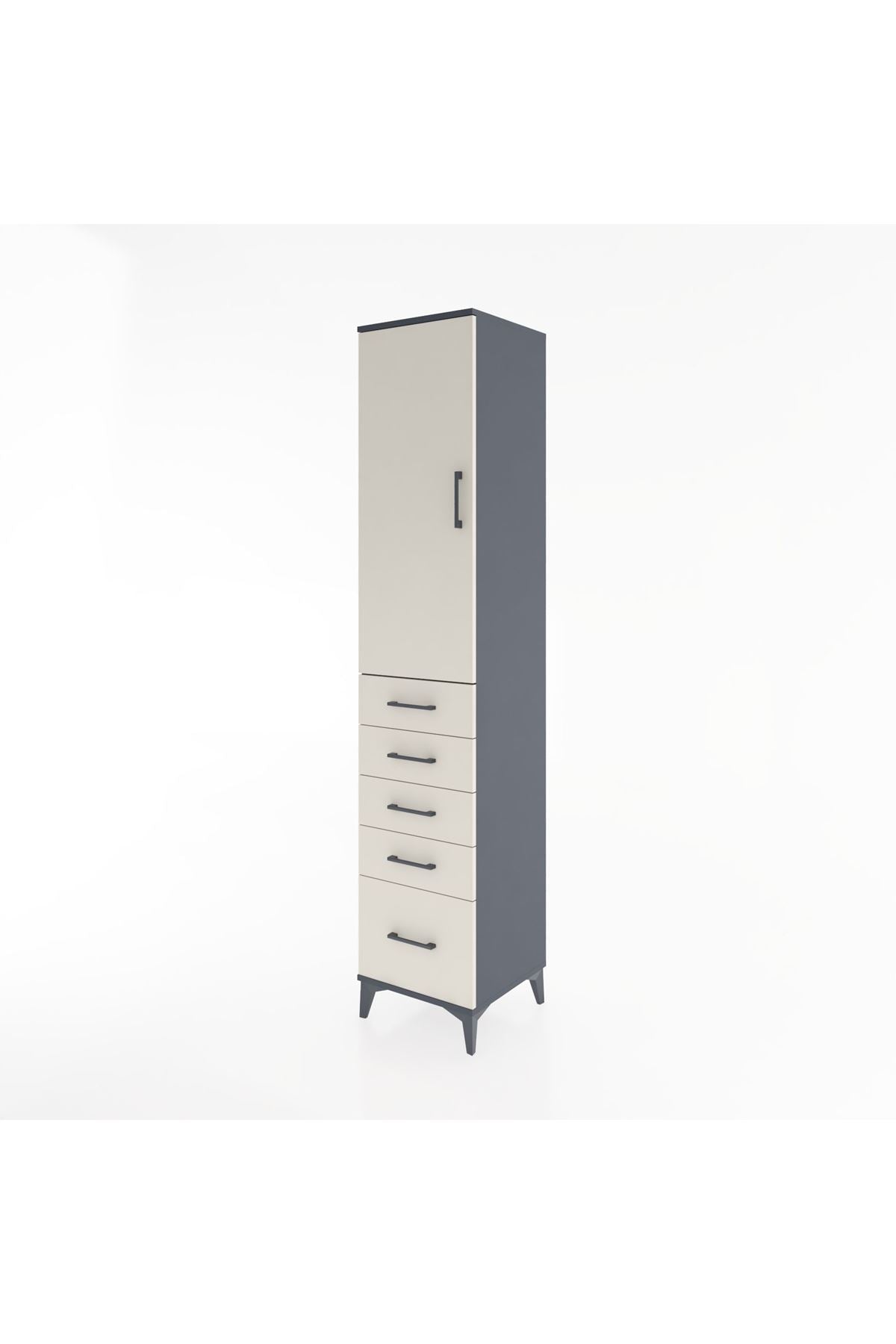 Hyperion Dolap 2 Raflı 5 Çekmeceli Tek Askılı 44x44x221 - S61M110V4B