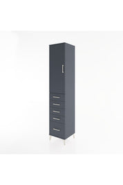 Hyperion Dolap 2 Raflı 5 Çekmeceli Tek Askılı 44x44x221 Antrasit-Antrasit