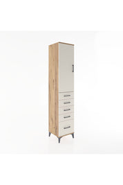 Hyperion Dolap 2 Raflı 5 Çekmeceli Tek Askılı 44x44x221 Çam-Aytaşı
