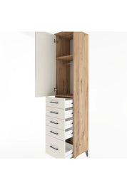 Hyperion Dolap 2 Raflı 5 Çekmeceli Tek Askılı 44x44x221 - S61M110V7B