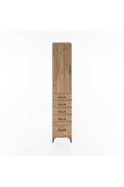 Hyperion Dolap 2 Raflı 5 Çekmeceli Tek Askılı 44x44x221 Çam-Çam