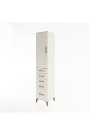 Hyperion Dolap 3 Raflı 5 Çekmeceli Tek Kapaklı 44x44x221 Aytaşı-Aytaşı