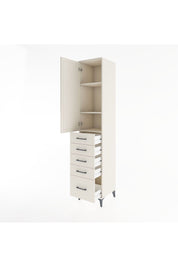 Hyperion Dolap 3 Raflı 5 Çekmeceli Tek Kapaklı 44x44x221 Aytaşı-Aytaşı