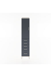 Hyperion Dolap 3 Raflı 5 Çekmeceli Tek Kapaklı 44x44x221 Aytaşı-Antrasit