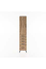 Hyperion Dolap 3 Raflı 5 Çekmeceli Tek Kapaklı 44x44x221 Aytaşı-Çam