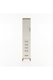 Hyperion Dolap 3 Raflı 5 Çekmeceli Tek Kapaklı 44x44x221 Çam-Aytaşı