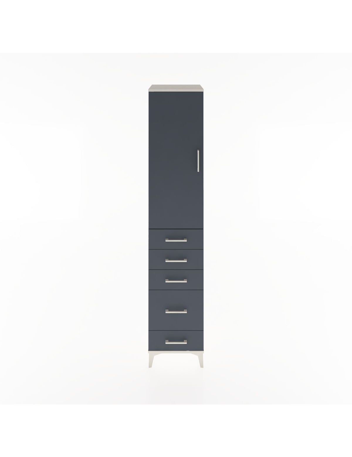 Hyperion Dolap 2 Raflı 5 Çekmeceli Tek Askılı 44x44x221 Aytaşı-Antrasit