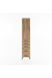 Hyperion Dolap 2 Raflı 5 Çekmeceli Tek Askılı 44x44x221 Aytaşı-Çam